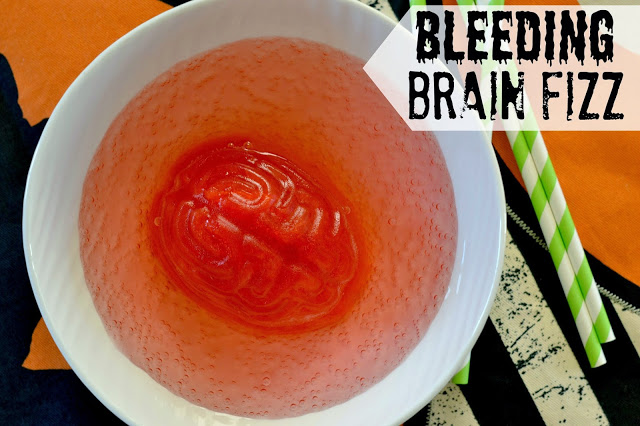 Bleeding Brain Fizz Halloween Drink