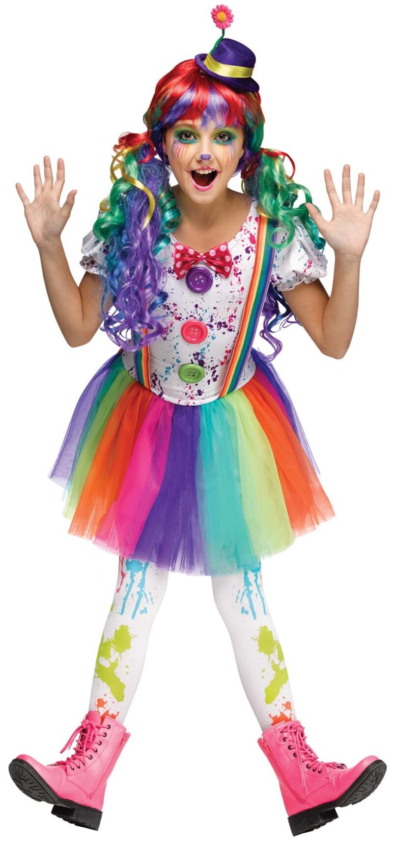 Crazy Color Clown Costume | Halloween Costume