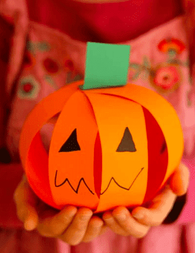 Kids will love making and decorating these paper pumpkins that give them a chance to practice their cutting skills. Parents will love how quick and easy the cleanup is.