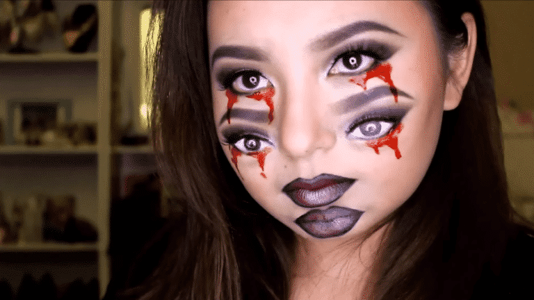 Creepy Halloween Double-Eyes Makeup Tutorial (Halloween Land)