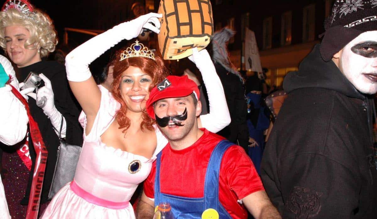 Super Mario and Princess Peach Halloween costume