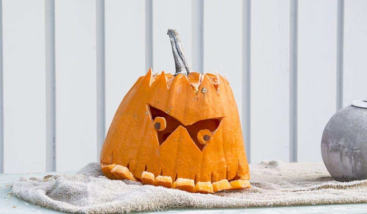 carved pumpkin for Halloween