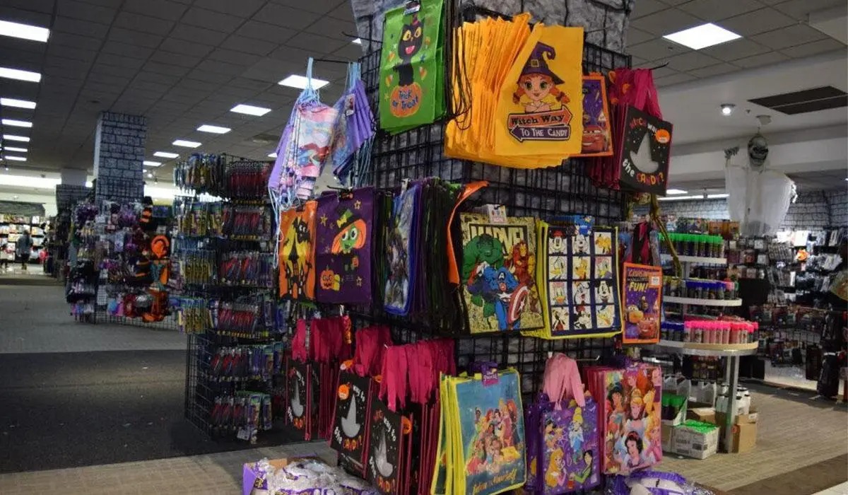 Halloween products displayed at a store